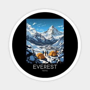 A Pop Art Travel Print of Mount Everest - Nepal Magnet